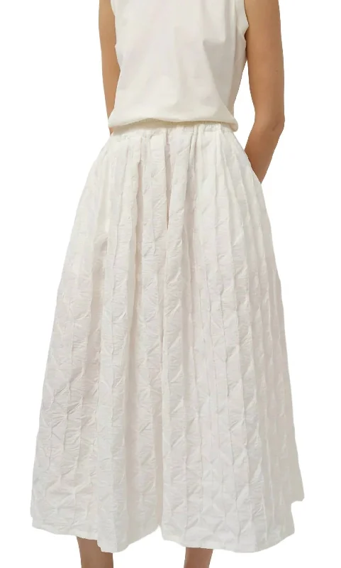 Maximalist Long Skirts for Bling -Mel Skirt In White