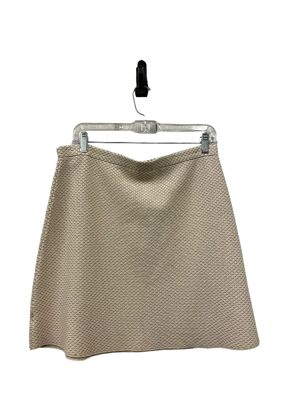 Pleated midi skirts for timeless grace -Skirt Midi By Theory In Tan, Size: L