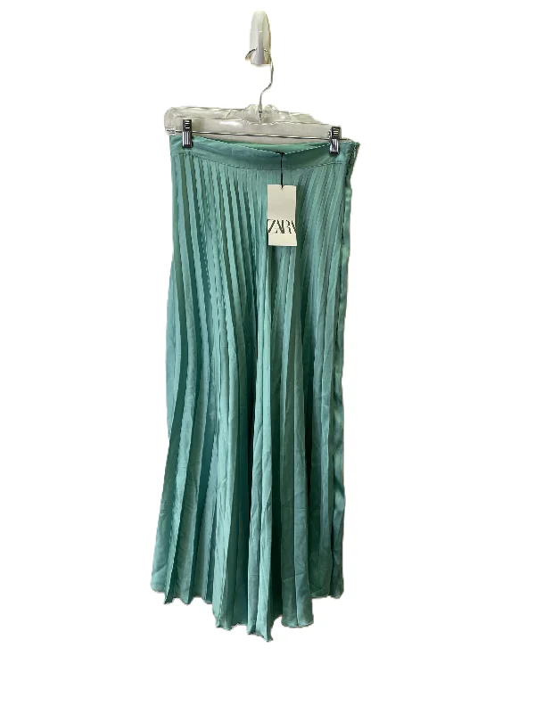 Trendy skirts with asymmetrical hem lines -Skirt Maxi By Zara In Teal, Size: 8