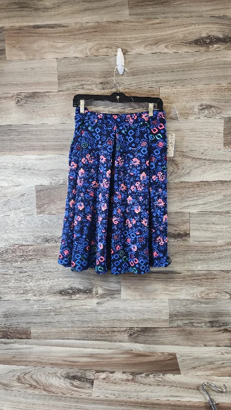 Bold skirts with metallic shimmer finish -Skirt Midi By Lularoe In Blue & Green, Size: 12