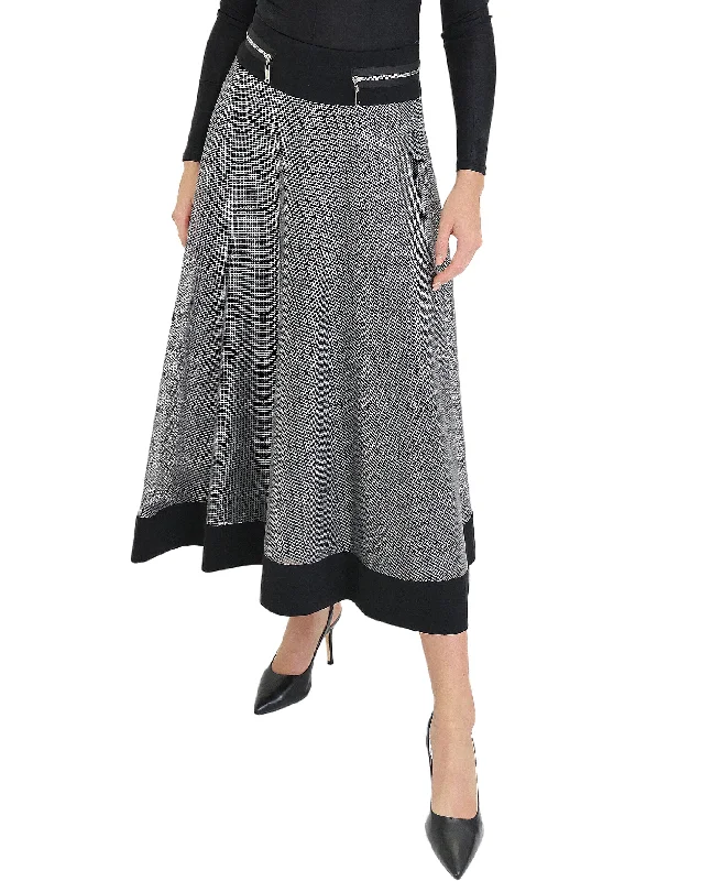 Affordable skirts with trendy slit details -Skirt w/ Net Mesh Detail