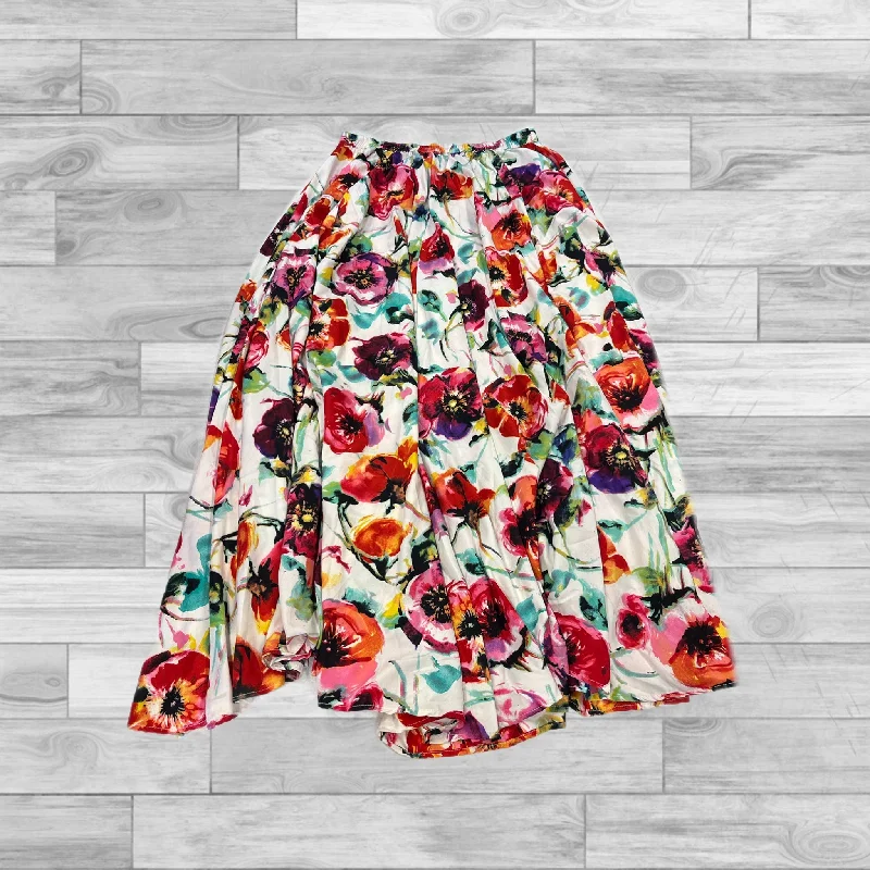 Trendy leather skirts for edgy modern looks -Skirt Maxi By Clothes Mentor In Floral Print, Size: M