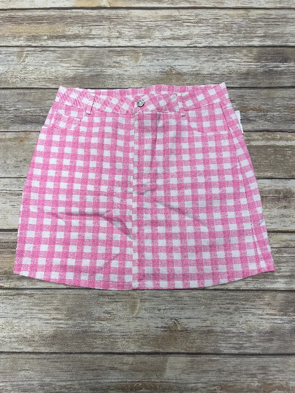 Classic skirts with simple clean lines -Skirt Mini & Short By Judith March In Pink & White, Size: M