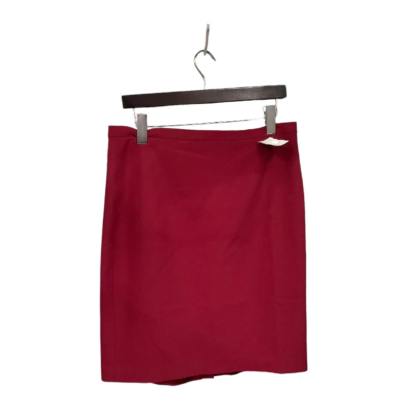 Trendy leather skirts for edgy modern looks -Skirt Midi By Anne Klein In Red, Size: 10