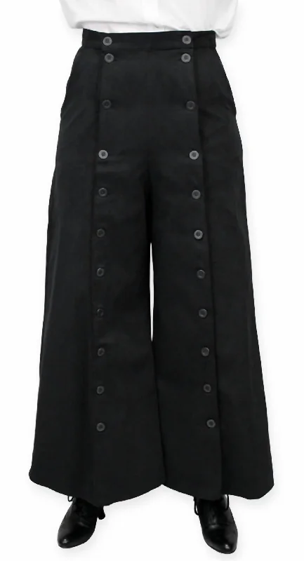 Layered Long Skirts for Volume -Brooke Brushed Twill Skirt In Tech Black