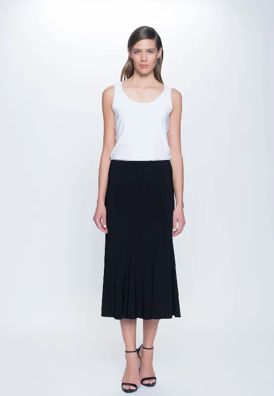 Bold skirts with metallic shimmer finish -Pull-On Flare Skirt