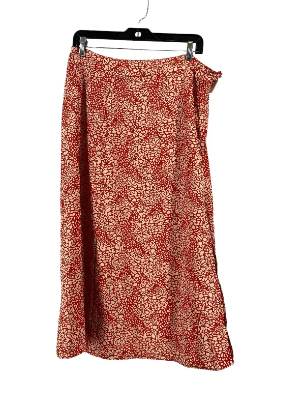 Patterned skirts with unique abstract art -Skirt Maxi By Loft In Red, Size: 14