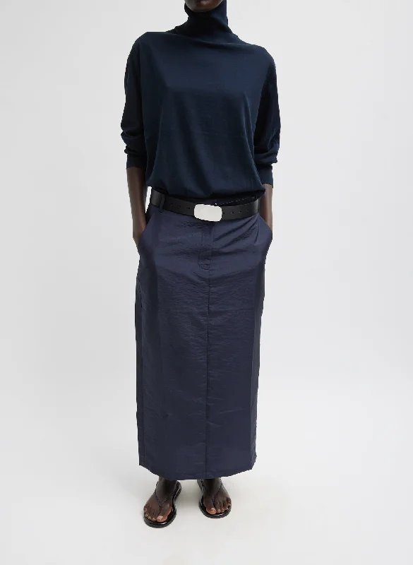 Casual cotton skirts for laid-back days -Crispy Nylon Maxi Skirt