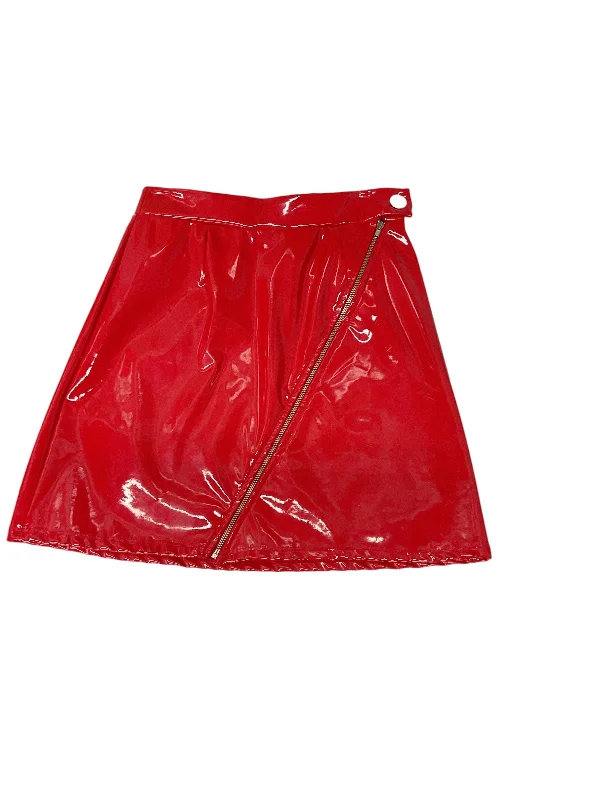 A-line skirts with flared hem elegance -Skirt Midi By Urban Outfitters In Red, Size: Petite   S