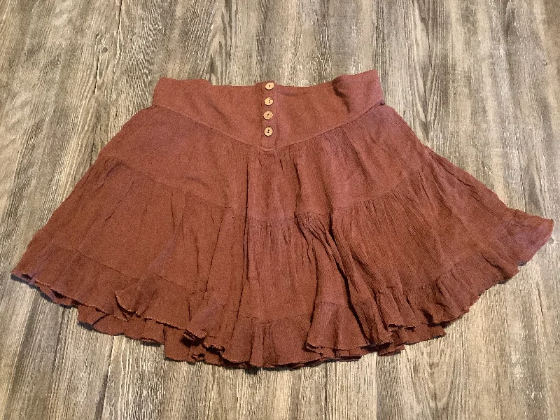 Vintage skirts with 70s-inspired designs -Skirt Mini & Short By Free People In Orange, Size: S