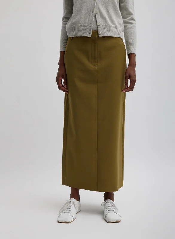 Stretchy skirts for all-day wear comfort -Tropical Wool Maxi Trouser Skirt