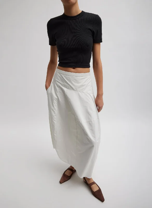 Casual skirts for effortless everyday wear -Nylon Asymmetrical Balloon Skirt