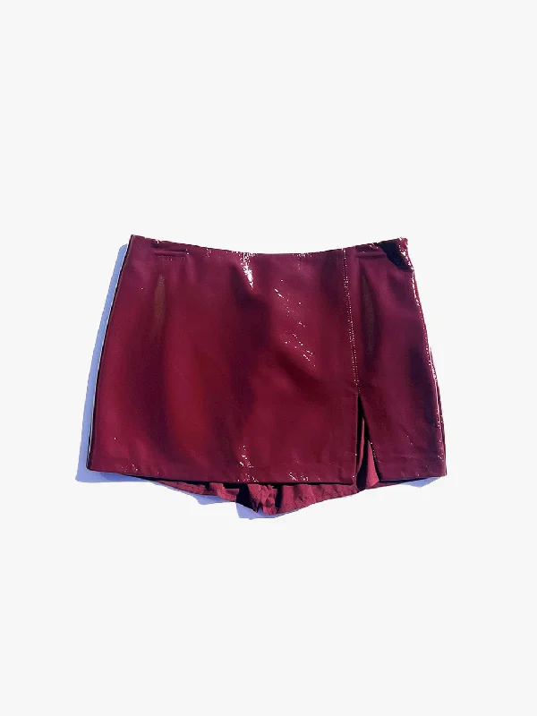 Stretchy skirts for all-day wear comfort -Moon Skort - Cherry Cola