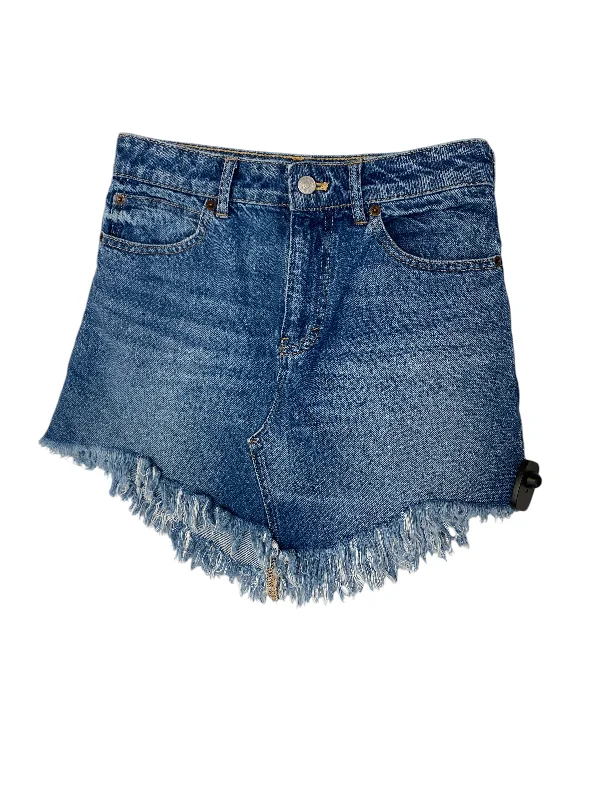 Stretch denim skirts for comfy wear -Skirt Mini & Short By We The Free In Blue Denim, Size: 0