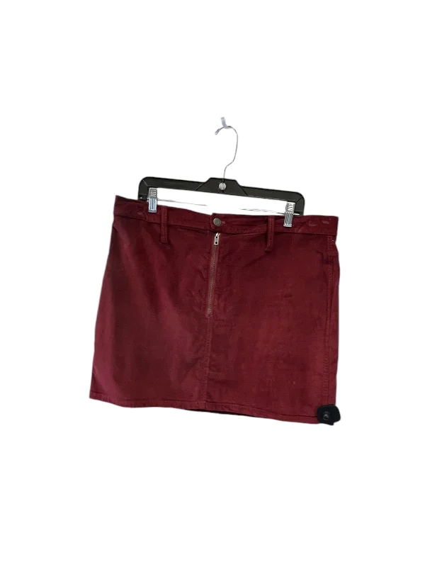 Trendy leather skirts for edgy modern looks -Skirt Designer By Madewell In Red, Size: 10