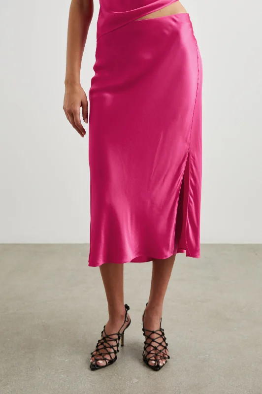 Casual skirts with relaxed fit comfort -MAYA SKIRT - MAGENTA