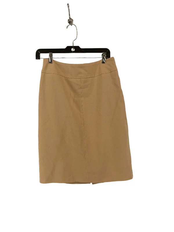 Soft cotton skirts for cozy comfort -Skirt Midi By Chadwicks In Tan, Size: 4p