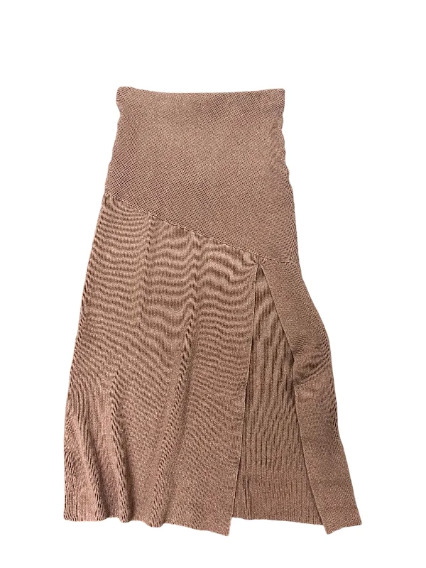 Vintage pencil skirts for nostalgic chic -Skirt Maxi By Free People In Brown, Size: M