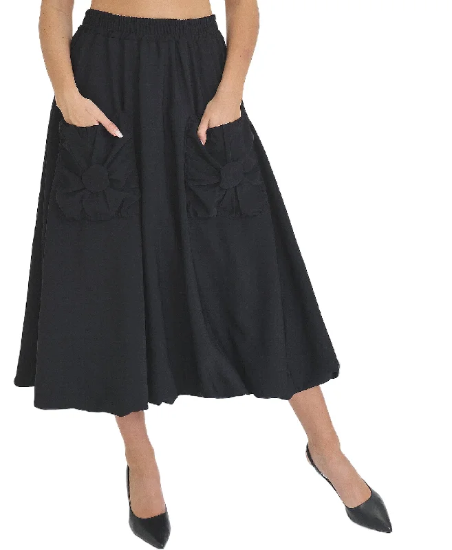 Soft skirts with plush cotton lining -Ruched Pocket Skirt