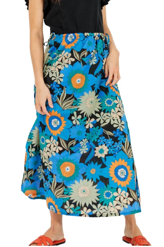 Long Skirts for Resort Wear -Beech Skirt In Wildflower