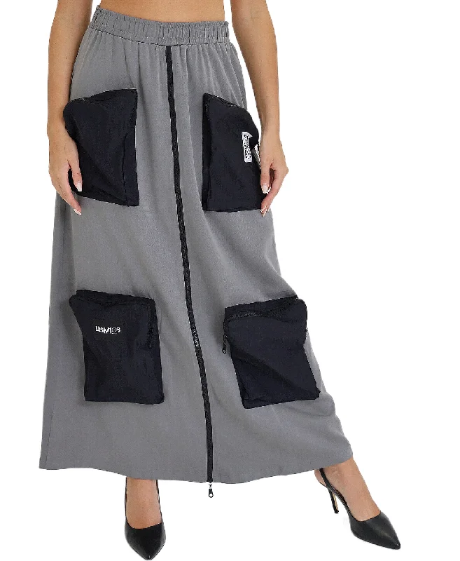 Ruffled skirts for soft romantic appeal -Cargo Pocket Skirt